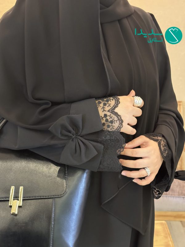 مانتو عبایی ملکا _کرپ الیزه - Image 2